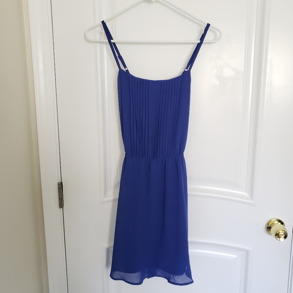 Forever 21 Blue Pleated Dress